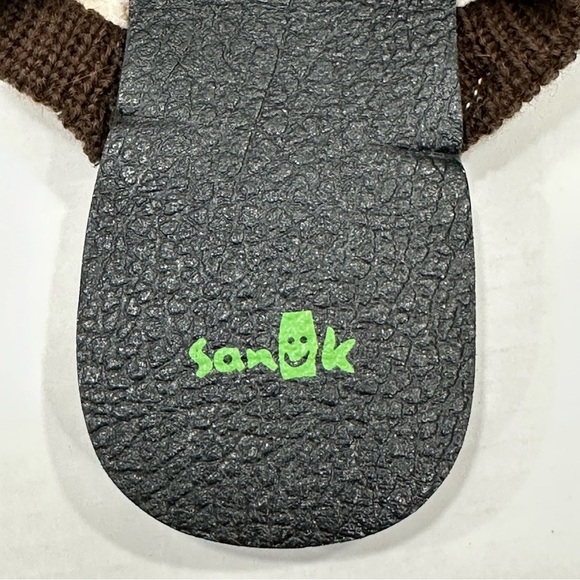 NEW Sanuk Bee Knee Funk Slippers Brown Blanket Pattern Men’s Size 9